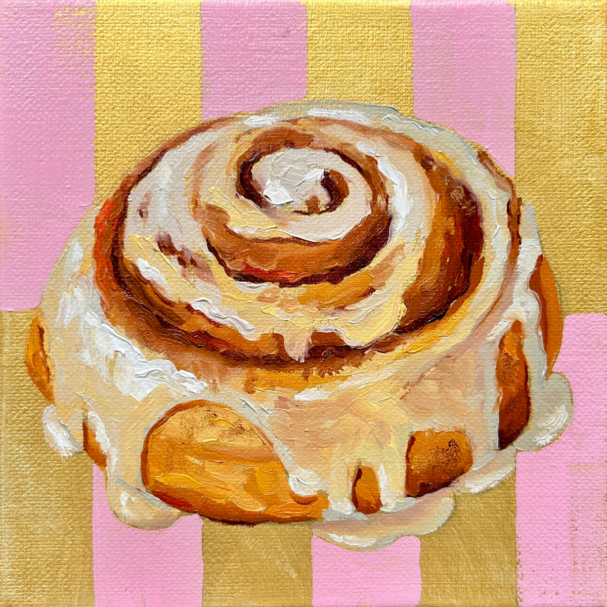 “The Carbivore Collection” - Cinnamon roll original oil painting