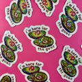 “Here for the guac” sticker