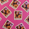 "Glazed & confused" donut sticker