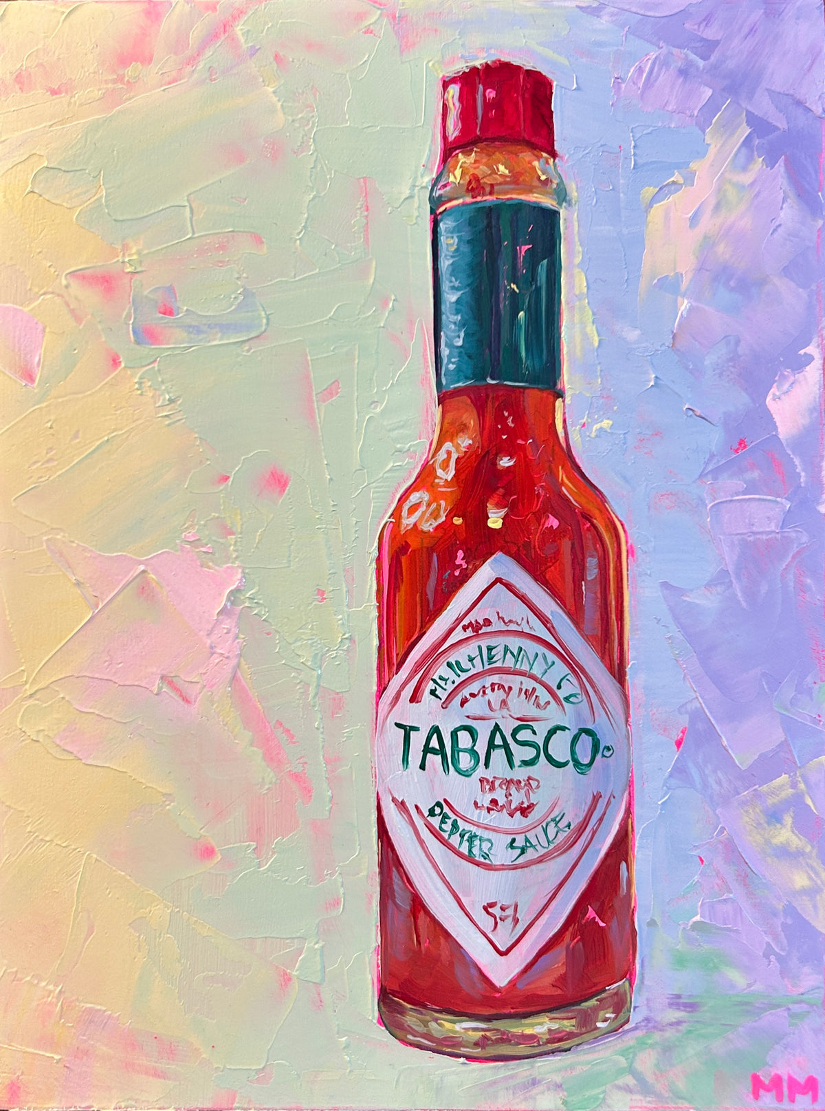 “Tabasco” bottle original oil painting