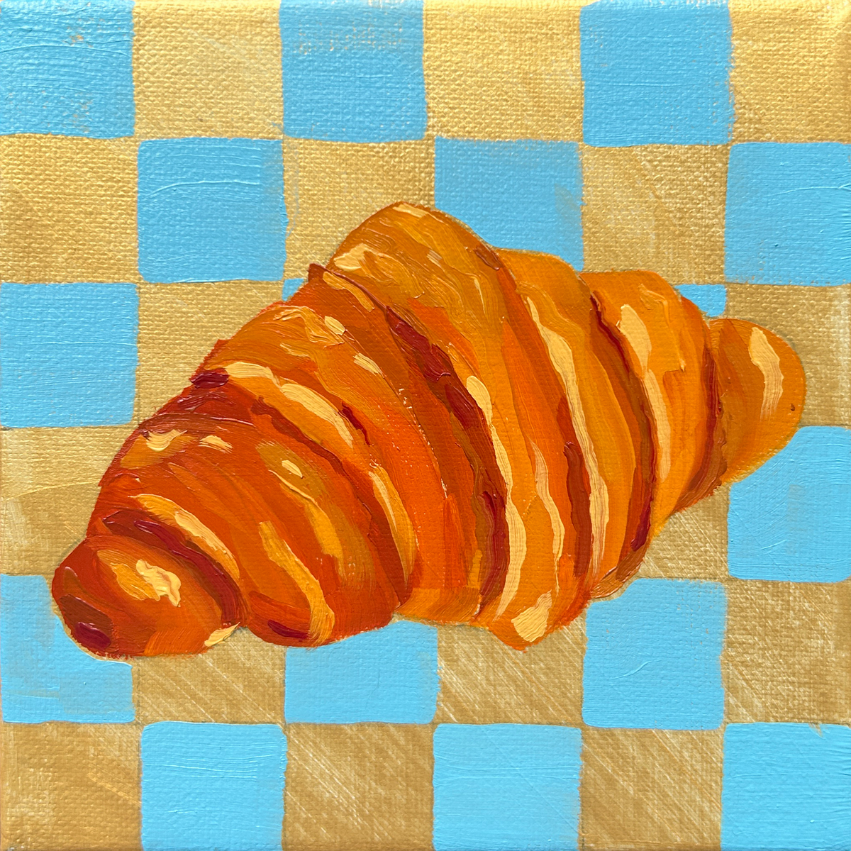“The Carbivore Collection” - Croissant original oil painting