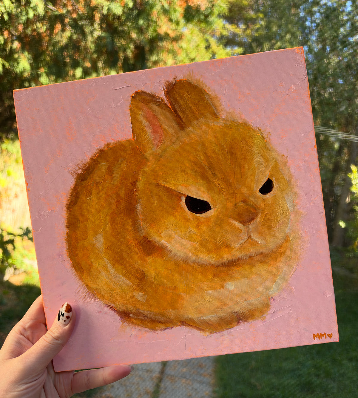 “Tiny temper” original oil painting