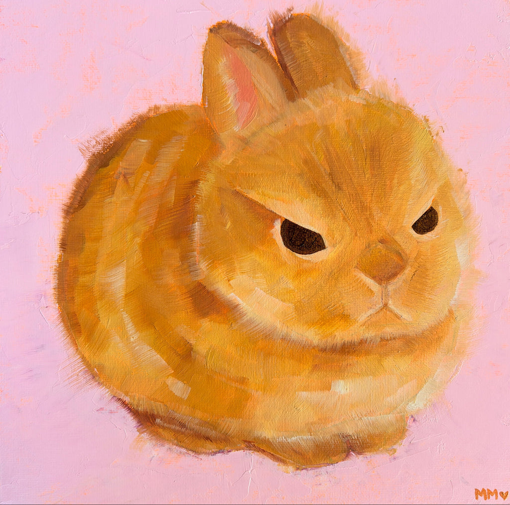 “Tiny temper” original oil painting