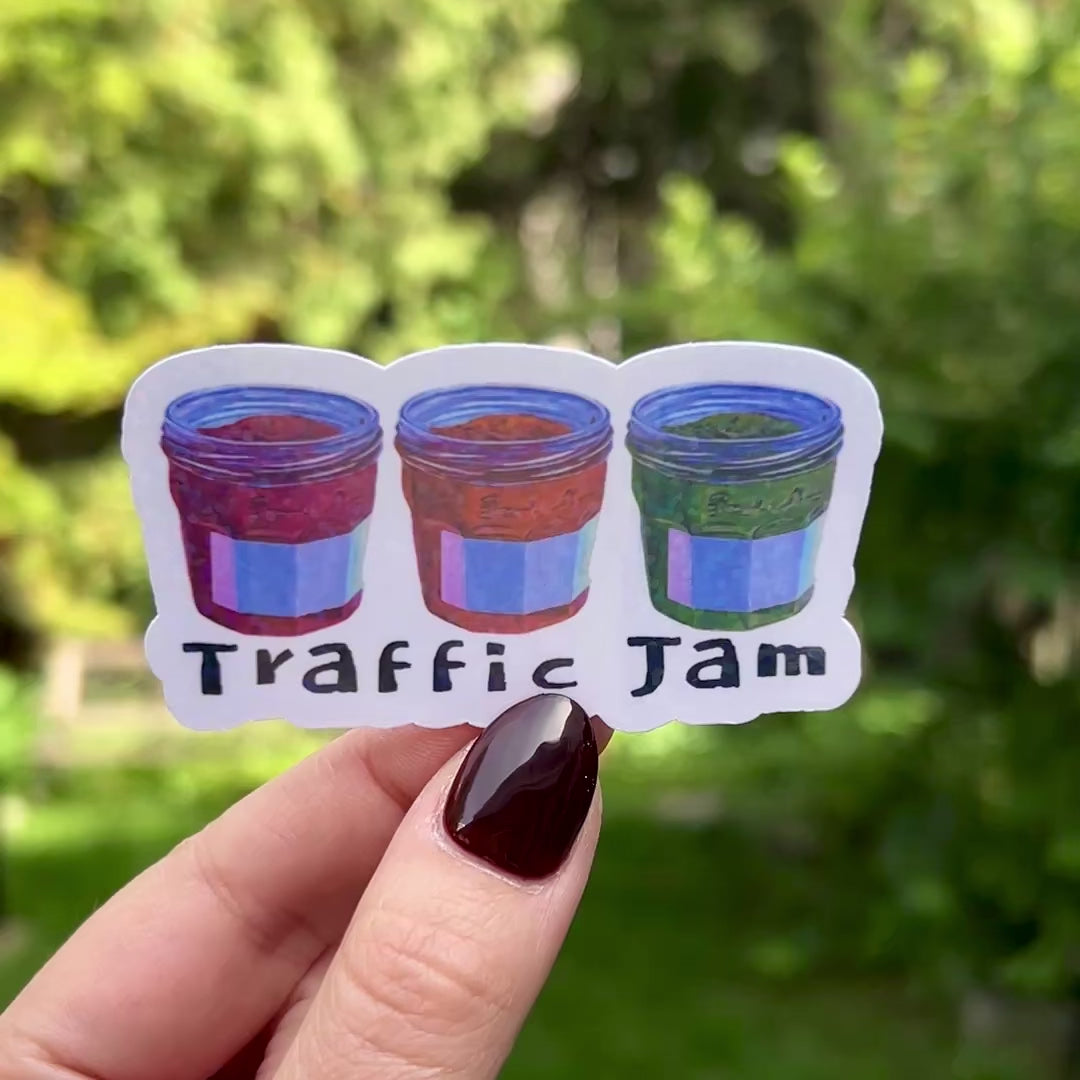 "Traffic jam" sticker